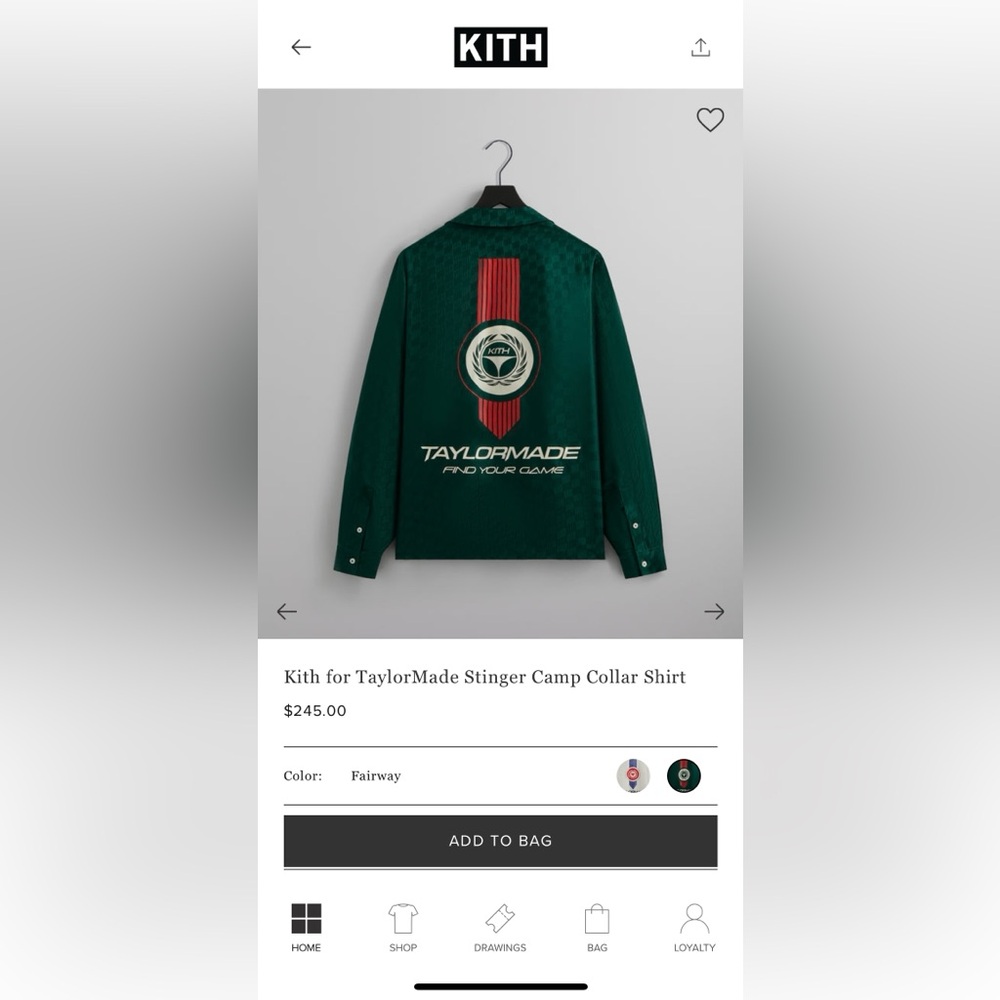 KITH X TAYLORMADE STINGER CAMP COLLAR